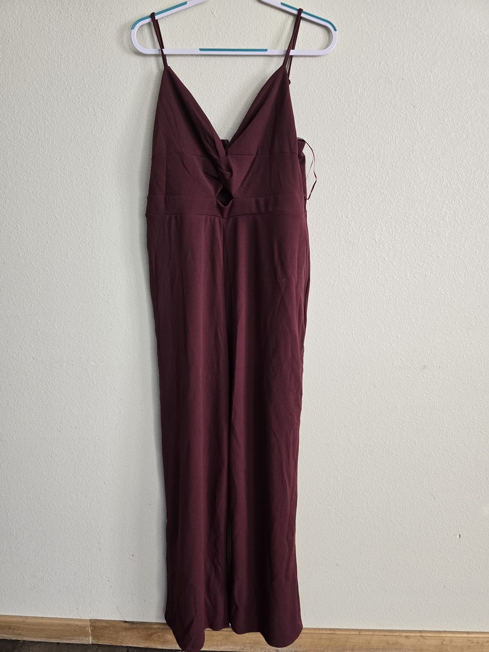 Women's Burgundy Sleeveless Jumpsuit